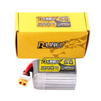 Tattu R-Line Version 5.0 1550mAh 22.2V 150C 6S1P Lipo Battery Pack With XT60 Plug