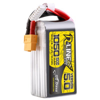 Tattu R-Line Version 5.0 1050mAh 22.2V 130C 6S1P Lipo Battery Pack With XT60 Plug