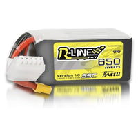 Tattu R-Line 650mAh 14.8V 95C 4S1P Lipo Battery Pack with XT30 Plug