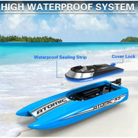 Atomic XS Mini Boat with Auto Roll Back Function and Reverse Function *Pool Boat* - Blue Color