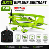 WLtoys Remote-Controlled Aircraft A310 Brushless Motor 3D/6G With Gyroscope Dual Wings Four Channel Airplane (2 Battery)