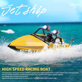WLtoys WL917 RC Boat 2.4G Electric High Speed Jet Waterproof Model Electric Remote Control Speedboat (Yellow)