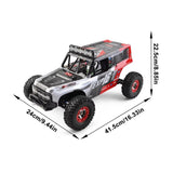 WLtoys 124006 1/12 2.4G 4WD RC Car Crawler RTR Vehicle Models w/ LED Lights - Red