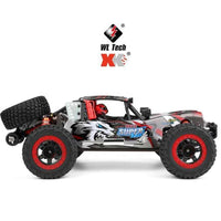 Wltoys 124028 RTR 1/12 2.4G 4WD 60km/h Brushless RC Car Desert Off-Road Truck Metal Chassis Full Proportional LED Light Vehicles Models Toys - Red & Black