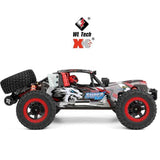 Wltoys 124028 RTR 1/12 2.4G 4WD 60km/h Brushless RC Car Desert Off-Road Truck Metal Chassis Full Proportional LED Light Vehicles Models Toys - Red & Black