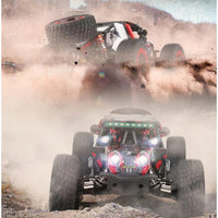 Wltoys 124028 RTR 1/12 2.4G 4WD 60km/h Brushless RC Car Desert Off-Road Truck Metal Chassis Full Proportional LED Light Vehicles Models Toys - Red & Black
