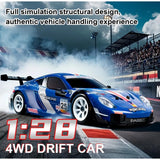 WLtoys 284019-A 1/28 2.4G 4WD 30km/h High-speed RC Car Rally Cool LED Lights