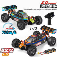 ZD Racing BX-12 RC Car 1/12 Scale 4WD 3S Brushless Motor 70km/h High Speed Racing Off-Road Buggy 2.4G RTR (Green-Blue)
