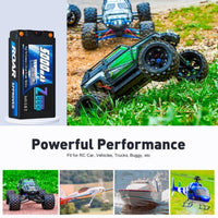 Zeee 2S Shorty Lipo Battery 5000mAh (Roar Approved) 7.4V 120C with 5mm Bullet to Deans Connector Hard Case Battery for 1/10 Scale Vehicles RC Car Trucks Boats RC Models