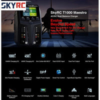 SkyRC T1000 Maestro Charger 1-6S LiPo/LiFe/Lilon/LiHV AC 450W / DC 1000W 20A