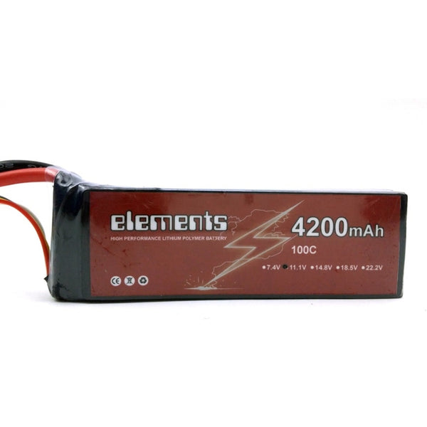 Elements 4200mAh 100C 3S Lipo Battery for UAV RC Helicopter Boat Car Drone