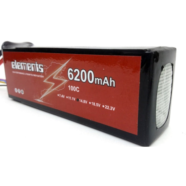 Elements 6200mAh 100C 4S 14.8V Lipo Battery for UAV RC Helicopter Boat Car Drone