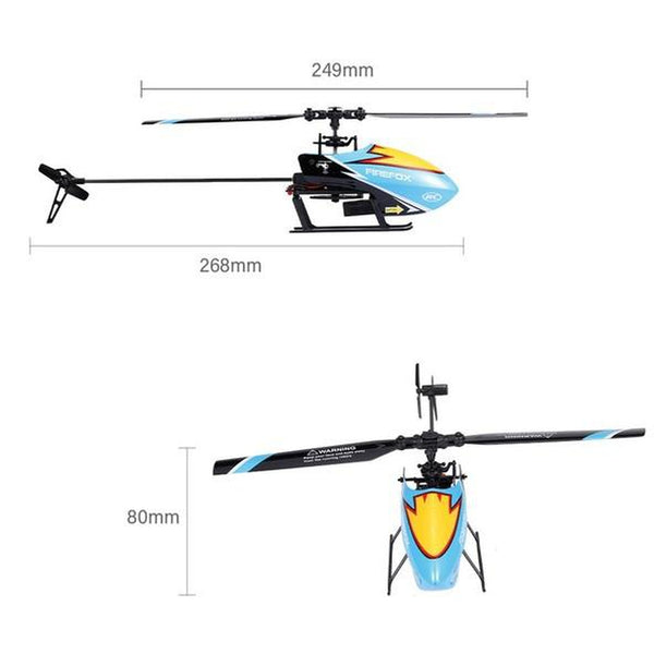 Firefox C129 4ch Flybarless Micro RC Helicopter (RTF) w/6-Axis
