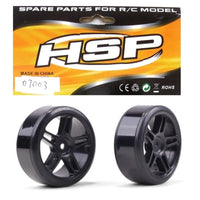 ORIGINAL HSP 1/10 Drift Wheel Complete Black (2PCS) (HSP 07003)