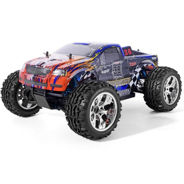 HSP 94111Pro 1:10 RC  Electric Brontosaurus Monster Truck (#88042 Car Cover with Chrome Wheels)