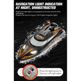 HJ Upgraded RC Racing Boat 2.4G 35KM/H Auto Flip with Cooling System Red Color *470mm*