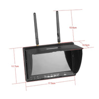 LCD5802D 5.8G 40CH 7 Inch FPV Monitor with DVR Built-in 7.4v 2000mAh Battery