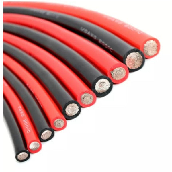 Heat-Resistant Red Black Silicone Cable Battery Wire 8 10 12 14 18 20AWG