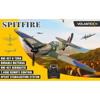 Volantex RC Spitfire with Xpilot One Key Aerobatic Stabilization System Perfect for Beginner Intermediates