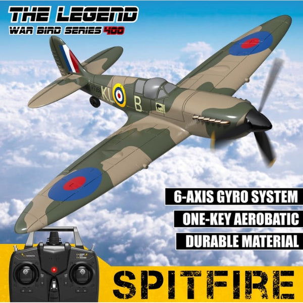 Volantex RC Spitfire with Xpilot One Key Aerobatic Stabilization System Perfect for Beginner Intermediates