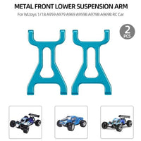 WL A959-02 Upgrade Metal Aluminum Front Lower Suspension Arm (2pcs)
