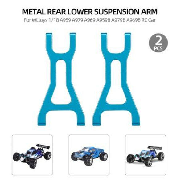 WL A959-02 Upgrade Metal Aluminum Rear Lower Suspension Arm (2pcs)