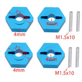 WL A959 Upgrade Metal Hex Nut Adapter to change to bigger tires (4pcs)