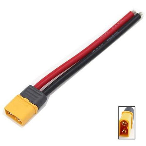 Amass XT60H-M male + 10cm 14AWG soldered cable