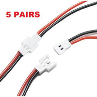 1S Battery Charging Cable Male & Female (5 Pairs)