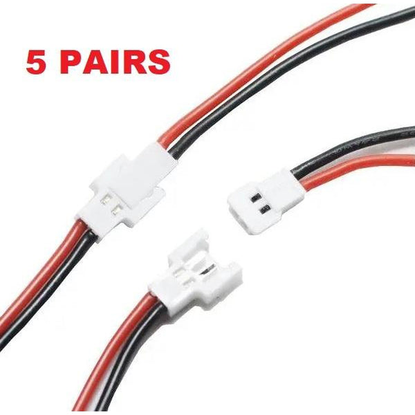 1S Battery Charging Cable Male & Female (5 Pairs)