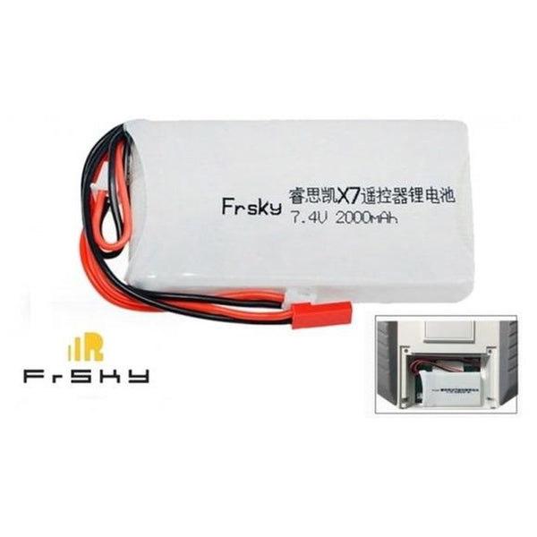7.4V 2S 2000mAh 8C Lipo Battery Compatible for Frsky ACCST Taranis QX7 Transmitter