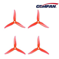 GEMFAN Hurricane 4023 4 Inch Durable 3-Blade Propeller 2 pairs - Clear Red