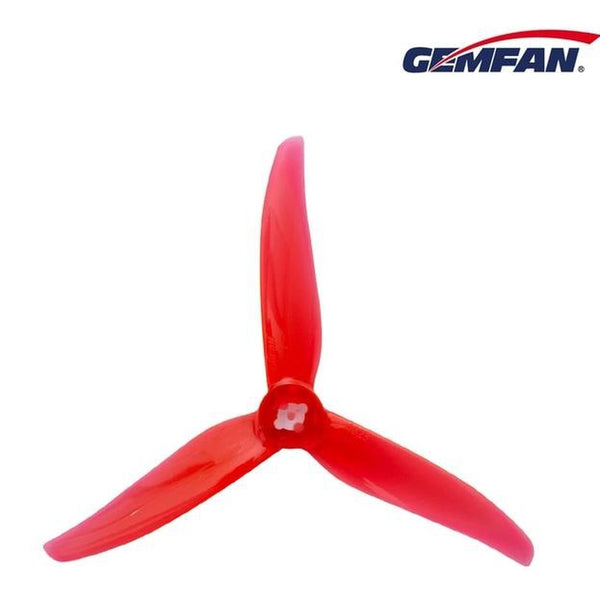GEMFAN Hurricane 4023 4 Inch Durable 3-Blade Propeller 2 pairs - Clear Red
