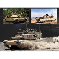 Henglong RC Tank 1/24 USA M1A2 Abrams RC Airsoft Infra-red Battle Tank with 2.4G Transmitter, Ready-to-run