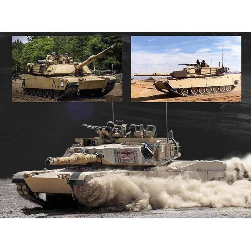 Henglong RC Tank 1 24 USA M1A2 Abrams RC Airsoft Infra red Battle Tank with 2.4G Transmitter Ready to run