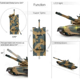 Henglong RC Tank 1/24 Japan T90 RC Airsoft Infra-red Battle Tank with 2.4G Transmitter, Ready-to-run