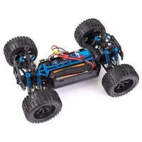 HSP 94111Pro 1:10 RC  Electric Brontosaurus Monster Truck (Blue-Yellow Car Cover with Chrome Wheels)