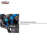 HSP 94111Pro 1:10 RC  Electric Brontosaurus Monster Truck (Orange-White Car Cover with Chrome Wheels)