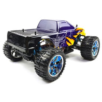 HSP 94111Pro 1:10 RC  Electric Brontosaurus Monster Truck (Purple-Yellow Car Cover with Chrome Wheels)