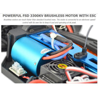 HSP 94123Pro 1:10 RC Power Drift Car (Black with Chrome Blue Wheels)