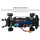 HSP 94123Pro 1:10 RC Power Drift Car (Black with Chrome Blue Wheels)