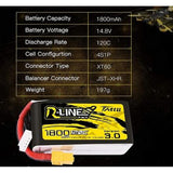 TATTU R-LINE  Version 3.0 14.8V 1800mAh 120C 4s Lipo Battery